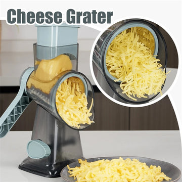 Portable Manual Cheese Slicer Vegetable Cutter Slicer Multifunctional Round Rotate Mandoline Slicer Potato Cheese Kitchen Gadget